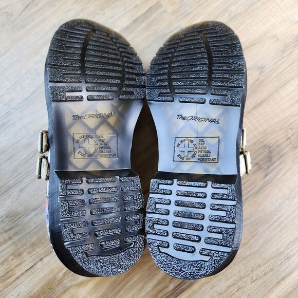 🩵NIB Dr. Martens Parchment Beige Floral Virginia Leather Mary Jane Size 8 - Picture 10 of 16